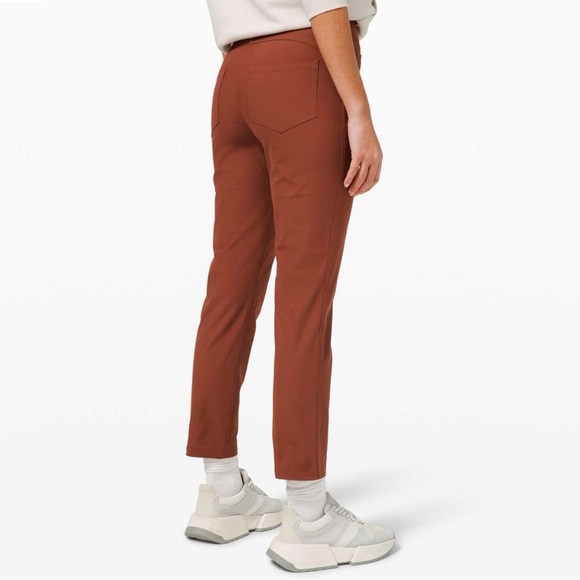 LULULEMON • City Sleek 5 Pocket 7/8 Pant in Dark Terracotta - Picture 3 of 15